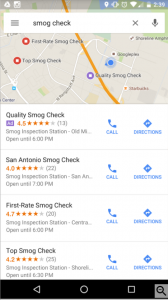 Local Search Ad in Google Maps