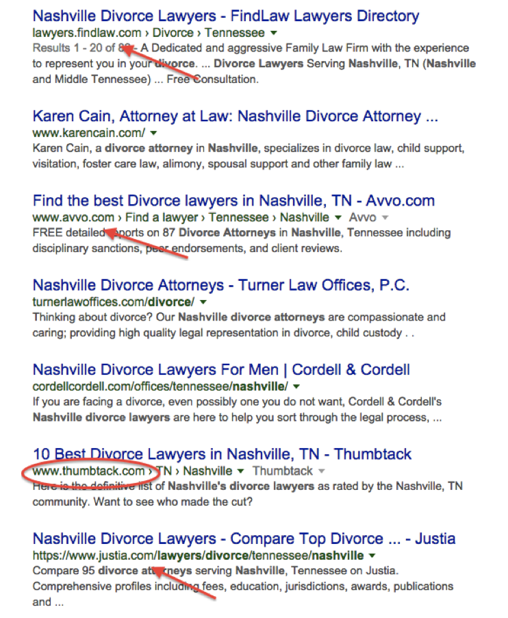 Nashville Lawyer Search Query