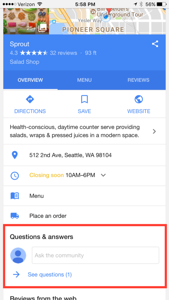 Google s Question Answer Feature on Mobile Mockingbird Marketing