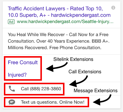 AdWords Mobile Extensions