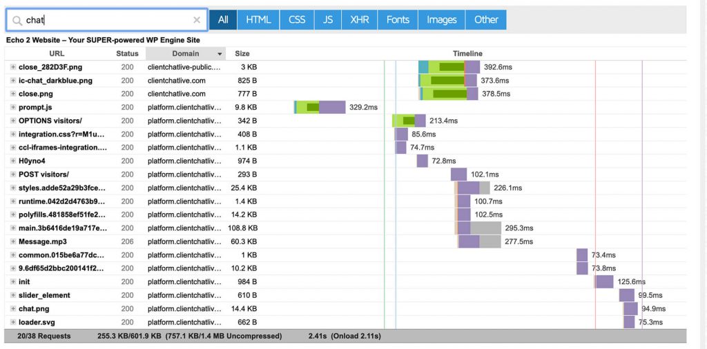 Live Client Chat Stats Filtered