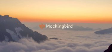 Landscape with Mockingbird Logo. North Cascades